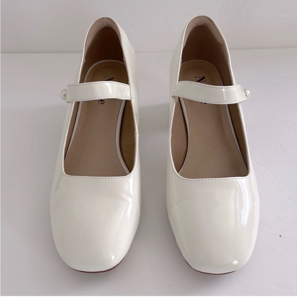 Naiyee Mary Jane Women Chunky Block Heel Square Toe Vegan Leather Size 8 US - Picture 5 of 8